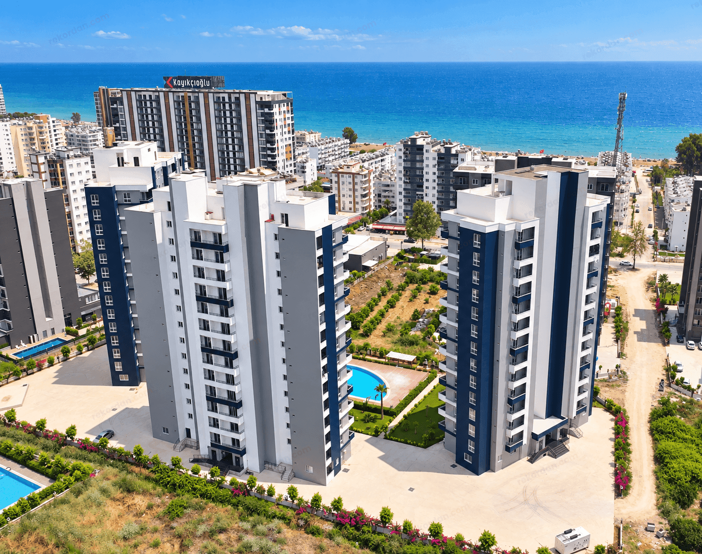 REKORDAN, ARPAÇBAHŞİŞ'TE DENİZ MANZARALI EŞYALI KİRALIK 1+1 1